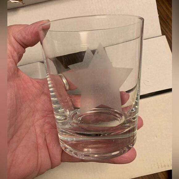 IKEA Godis Mix set of 6 glasses 7oz Low Ball Clear with star. NEW - Picture 2 of 5